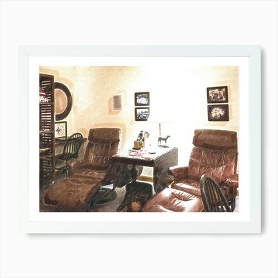Eames Chairs Kunstdruck gerahmt Wandbild Poster Leinwanddruck Bild