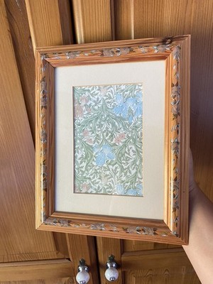 William Morris Iris Muster gerahmter Druck Salbeigrün Botanische Kunst 8x10