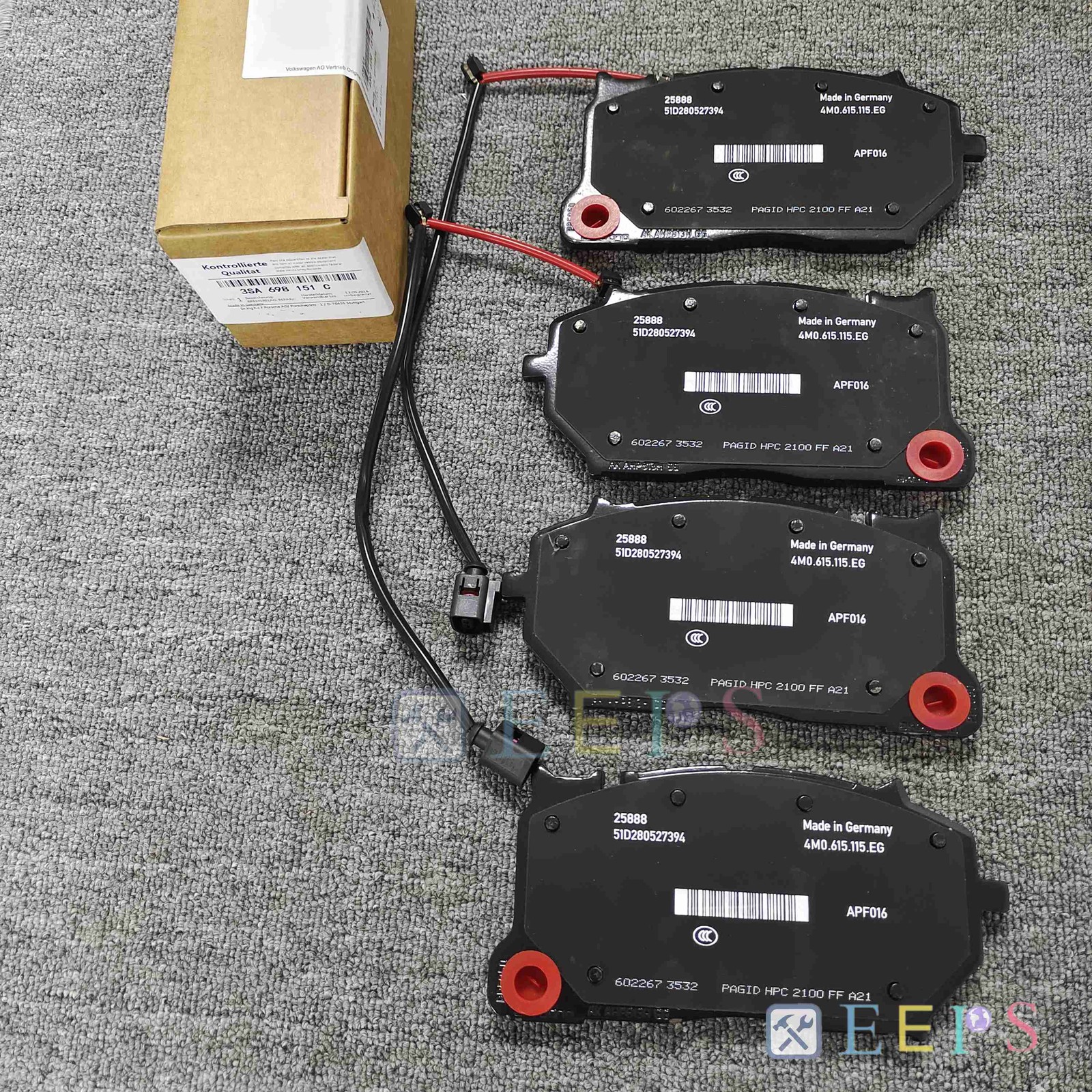 Front & Rear Brake Pad kit fits Bentley Continental GT Flying Spur (18+