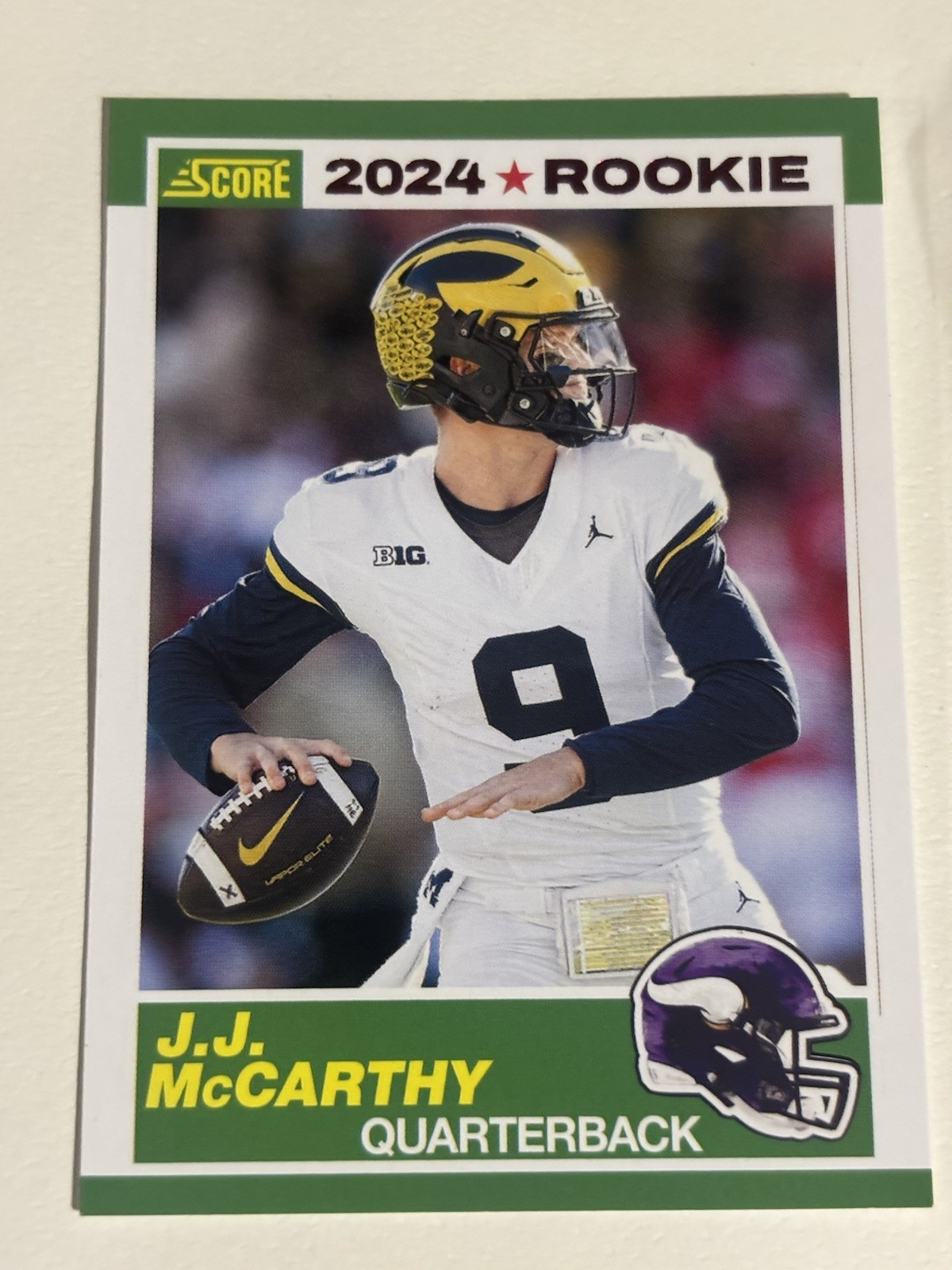 JJ McCarthy Panini Score 35th Anniversary Rookie #8 Red