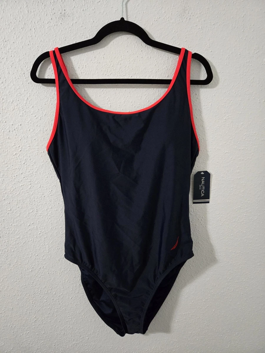 Maillot De Bain Une Pièce Nautica Rouge Femme - Taille 10 - Bon état D'occasion
