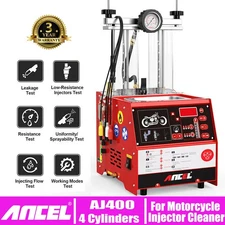 Motorcycle Fuel Injector Cleaner Tester Ultrasonic Cleaning Tool ANCEL AJ400-M
