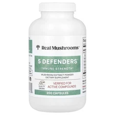 5 Defenders®, Mushroom Extract Powder, 200 Capsules