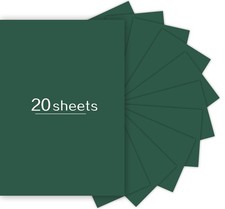 20 Sheets Dark Green Cardstock 8.5 x 11, 250gsm/92lb Dark Green cardstock Pap...
