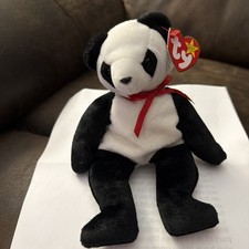 Rare Retired 1997-98 Ty Beanie Baby Panda Bear In Mint Condition with Tag Errors