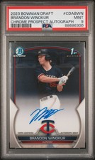 2023 BOWMAN DRAFT CHROME PRSPCT AUTO #CDABWN BRANDON WINOKUR PSA 9