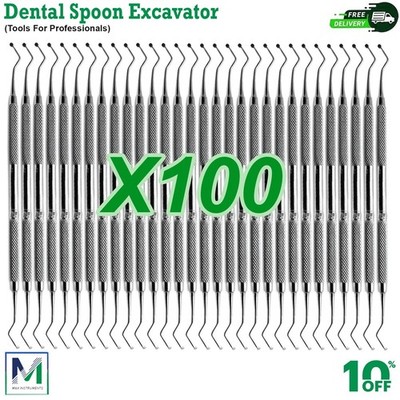 NEW DENTAL EXCAVATOR SET OF RESTORATIVE SPOON DOUBLE ENDED PREMIUM INSTRUMENTS