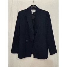 Vintage Adolfo Studio Classic Preppy Navy Double-Breasted Women's Blazer
