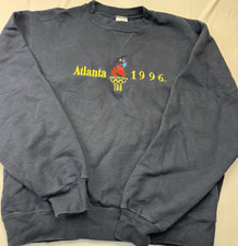 Vintage 1996 Atlanta USA Olympics Crewneck XL Champion Navy Blue  LOOK 