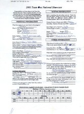 2001 Prince Fielder Team One Baseball Signed Questionnaire ONE-OF-A-KIND!