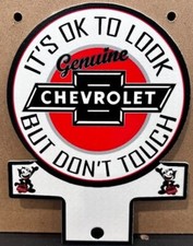 CHEVROLET   Metal License Plate Topper CHEVROLET DONT TOUCH