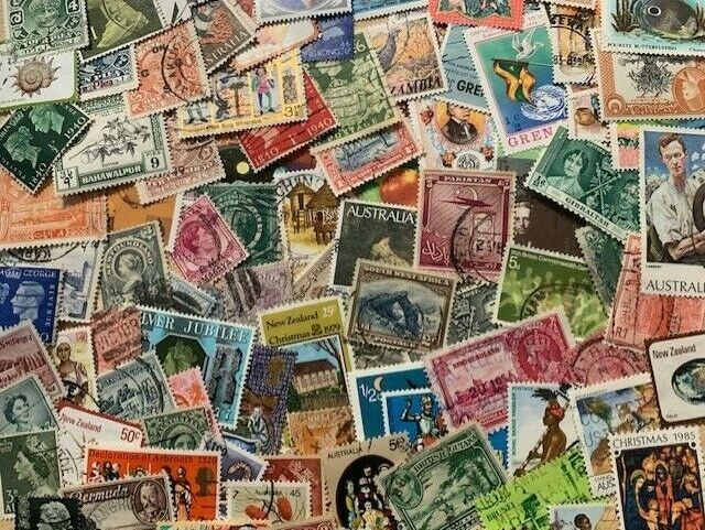 COLLECTION OF 100 MIX of WORLD STAMPS, ALL DIFFERENT, MAINLY USE
