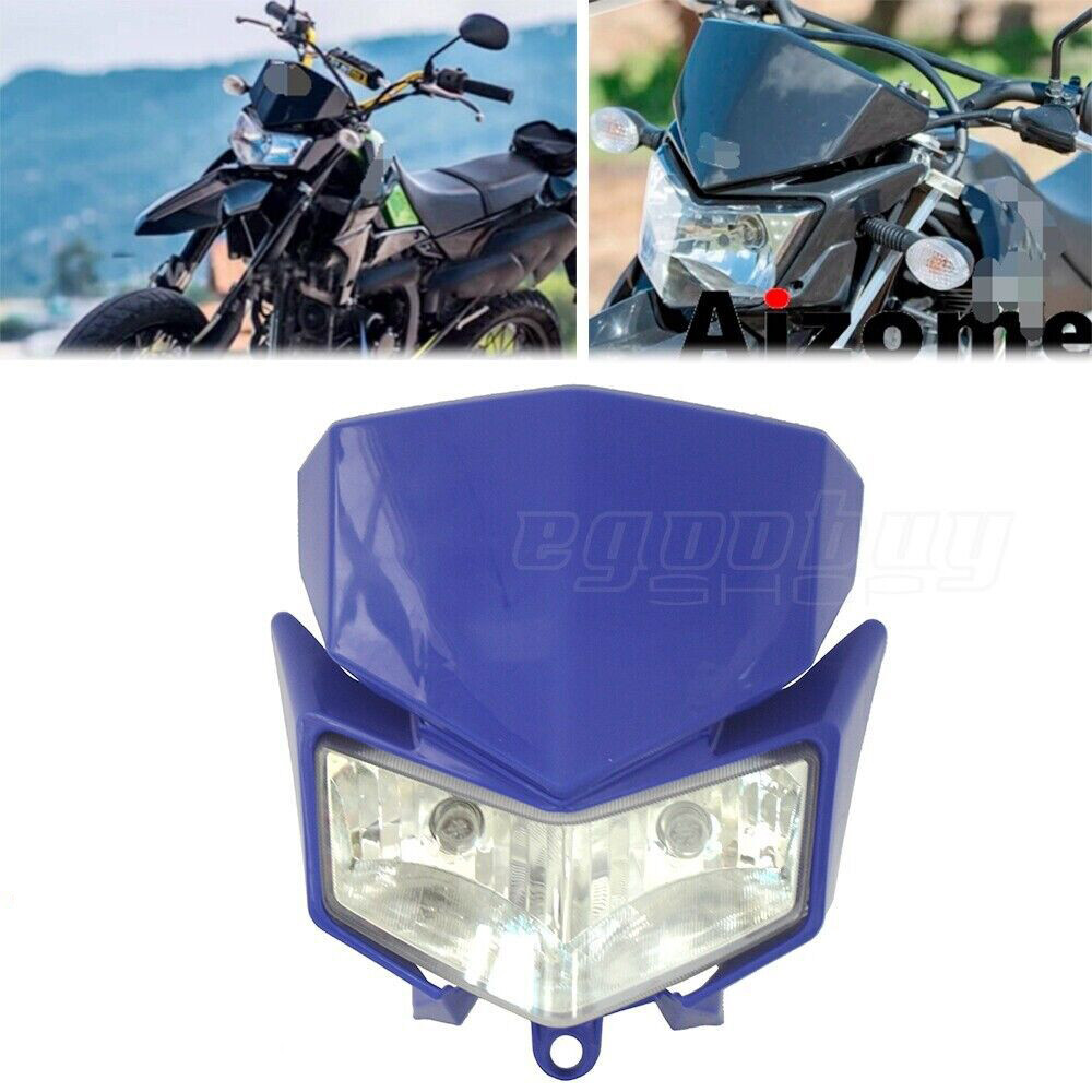 Blue Enduro Headlight For Kawasaki KLX250 D-Tracker X 250 09-19