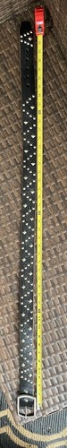 Black Aged Joed Xxl Xl Studded Belt Size 39-42. Vintage Triangle Pyramid Nyovee - Picture 12 of 14