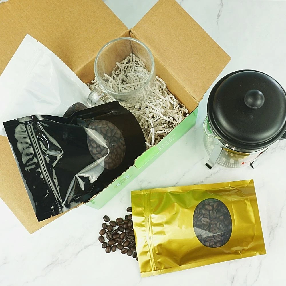 Glossy Mylar Coffee Bags Zipper Seal Coffee Packaging Bags with