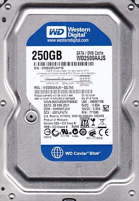 FOR DATA RECOVERY WD2500AAJS-22L7A0 dcm: HHRNHTJCH BAD SECTOR 4612