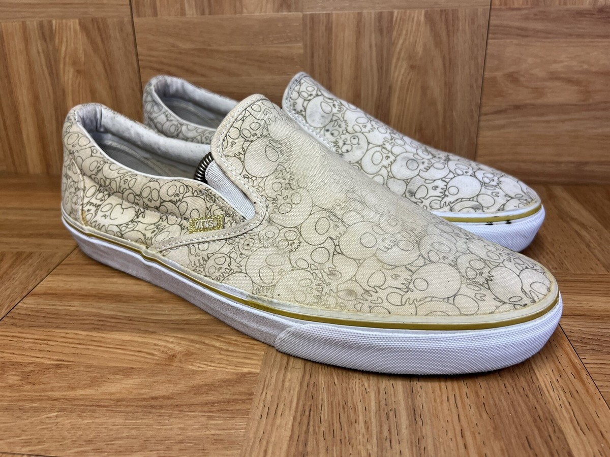 RARE🔥 VANS Vault x Takashi Murakami Slip On Gold Line 2015 Men's
