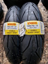 Coppia gomme 110/70-17 54S e 140/70-17 66S PIRELLI DIABLO ROSSO SPORT DOT 2025