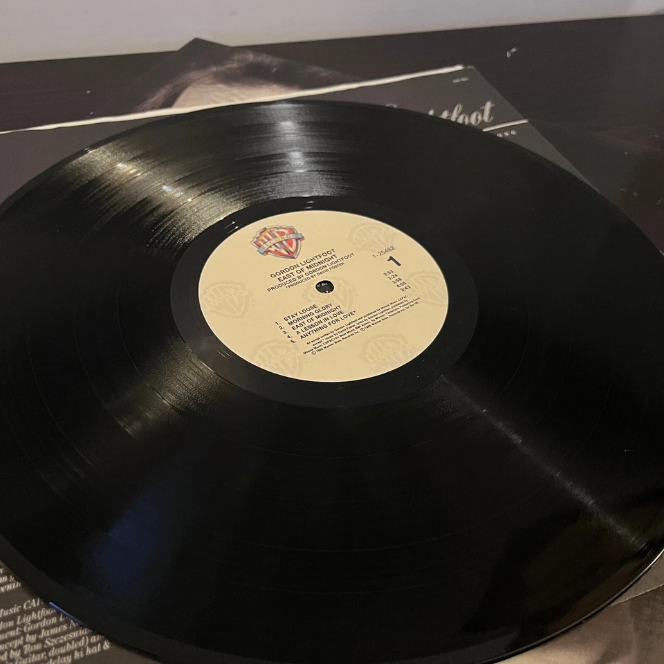 GORDON LIGHTFOOT - East Of Midnight (1986) - 12" Vinyl Record LP - EX Foto 3 de 3