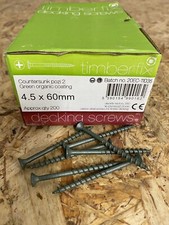 JOBLOT 1000 x TimberFix Decking Screw 4.5x60mm Green Organic Coated £50 plus VAT