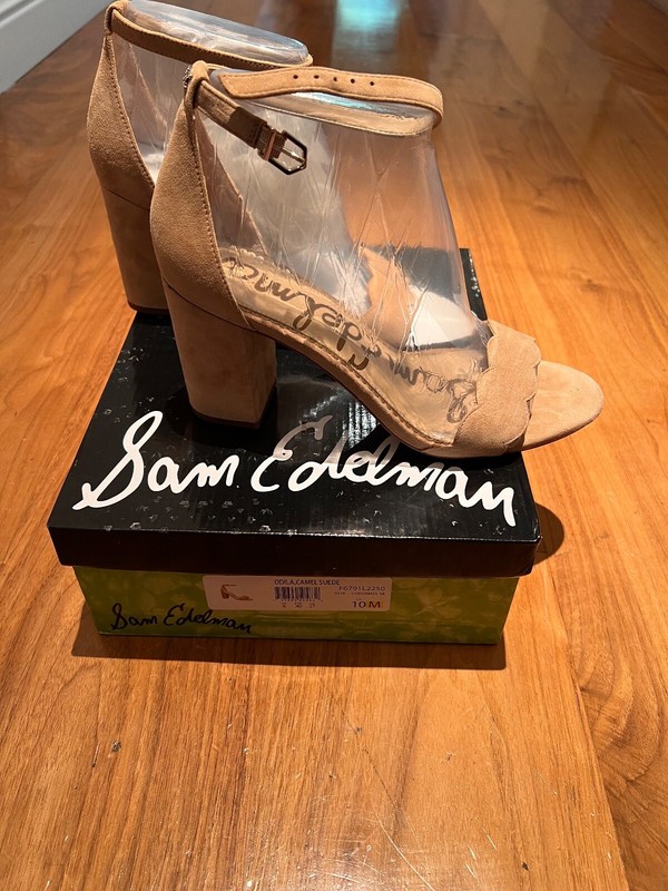 Sam Edleman Womens Shoes Odila, Camel Suede 40 USA 8.5