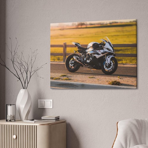 BMW Inspired S1000RR High Resolution Museum Quality Horizontal Canvas Print #029 - Picture 2 of 10