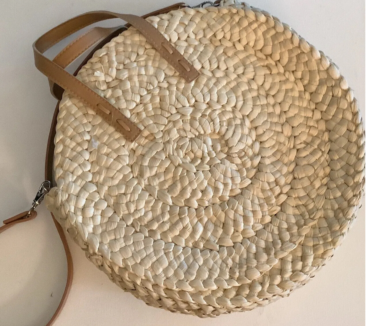 Boho Rattan Round Crossbody Purse/Bag Gem