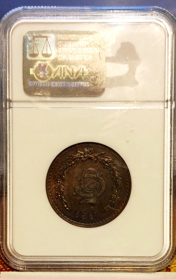 Mexico 5 Centavos 1929 Mo NGC MS 64 BN Bronze KM#422 - Image 3 of 4
