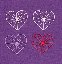 HEART  32 Valentine love die cuts scrapbook cards