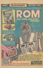 Vintage 1980's Parker Brothers Battery Operated Toy Robot - ROM - 1980 Art AD