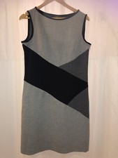 Women's Nine West Sleeveless Colorblock Black and White Dress Size 10