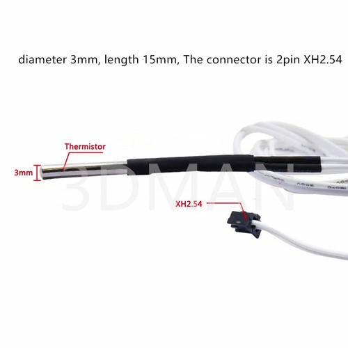 24V 70W High Temperature Heater Cartridge 620 Heating Tube HT-NTC100K Thermistor - Picture 9 of 38