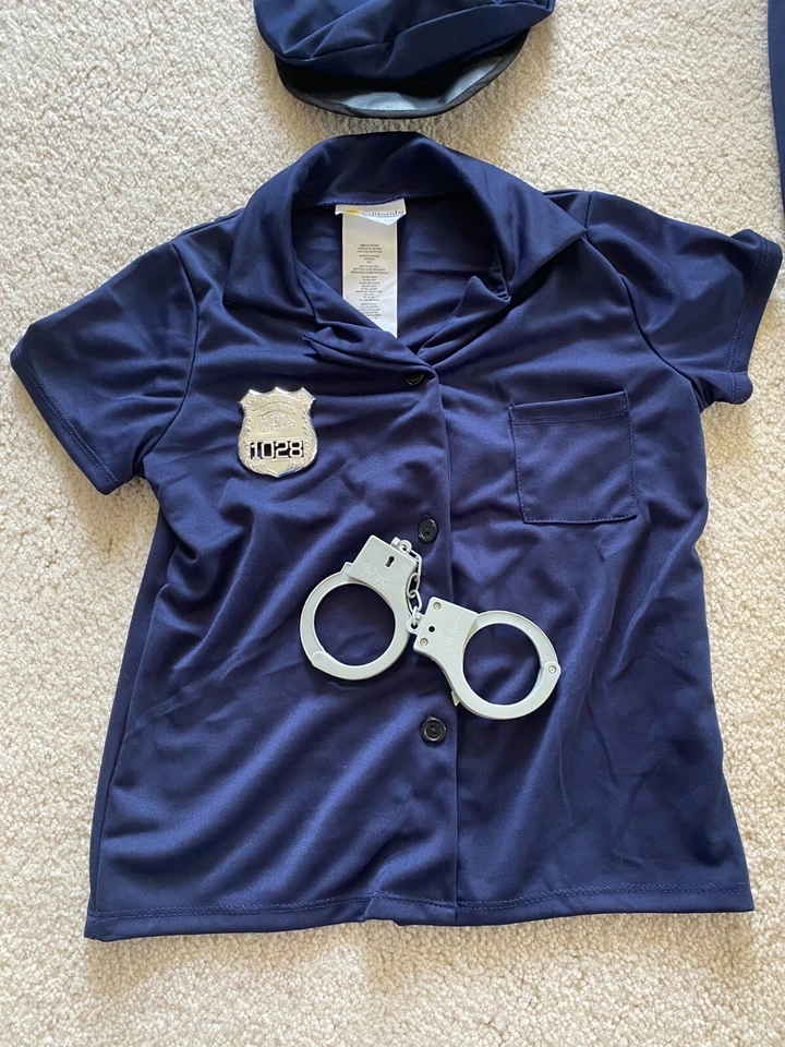 加州服装系列可爱警察儿童服装大号万圣节 — 第 3/4 张图片