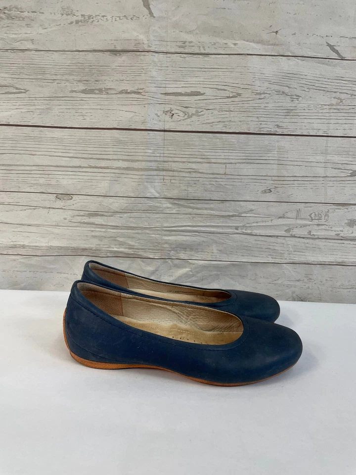 Zapatos planos informales de ballet azul Ecco para mujer talla 35 Foto 4 de 4