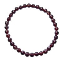 Granat - Almandin Armband Kugel 6 Mm A/B QualitäT Auf Stretchband