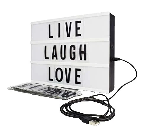 Letters TV, Movies & Music Home Décor Light Boxes