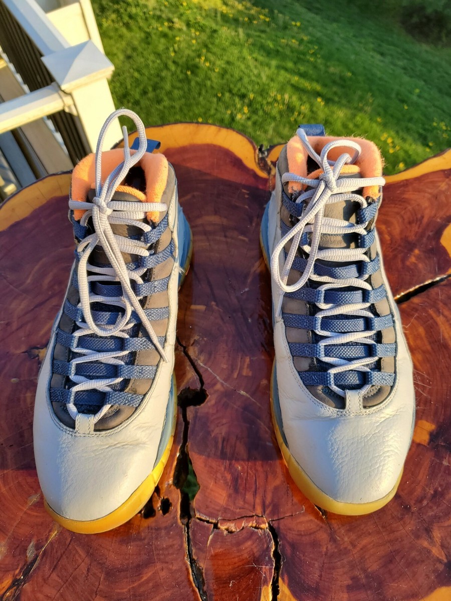 AIR JORDAN 10 RETRO Mens Size 10 BOBCATS KD 310805-026 WOLF GREY