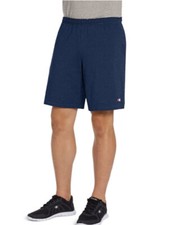 Champion Men's Shorts Pockets Cotton Fleece Gym Workout Warm Navy Medium