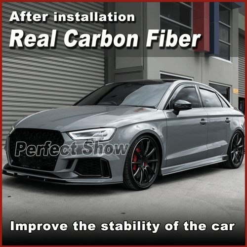 Alerón lateral de carbono Side Lippe Skirt se adapta a Audi S3 RS3 2014-2020 - Imagen 2 de 12
