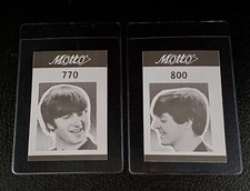 Paul McCartney John Lennon The Beatles 1987 Motto Trivia Game Trading 2 Card Lot