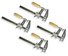 Set of 4 - Edm, 6" Steel Bar Clamp Tool, Ratchet Quick Release for Metal or Wood