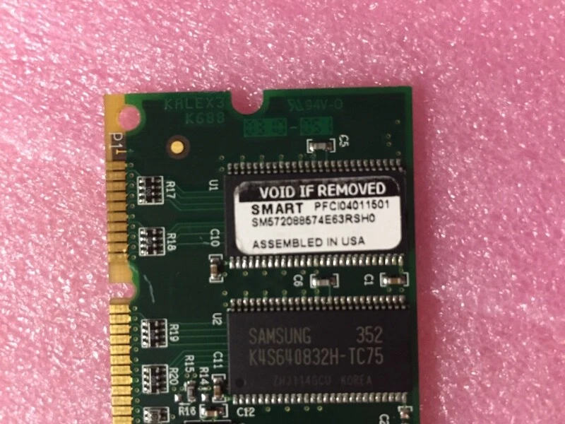 SM572088574E63RSH0 S Smart Modular 64MB PC133 133MHz ECC Registered CL3 lot of 2 - Image 2 of 3