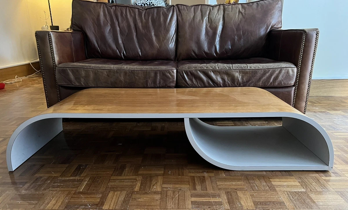 Curvy coffee Table Living Room Unusual 145 cm long Low 28cm