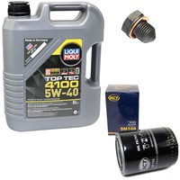 MotoröL Set 5W-40 5 Liter + ÖLfilter SM 108 + Schraube FüR Audi Seat VW Passat