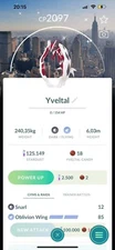 Shiny Yveltal New York background - TRADE -  Registered Shiny Yveltal require