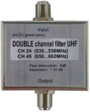 UHF-2 channesl-pass filter, Double channels filter UHF