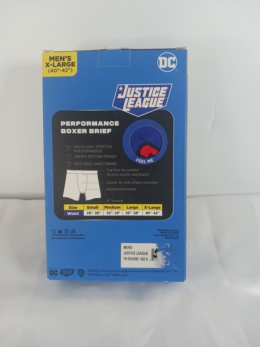 R DC Comics Justice League Boxer Briefs Men's Size X-Large