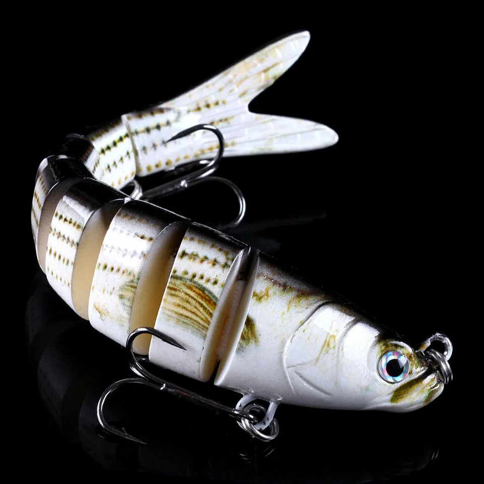 10Couleur 13.7CM 27G Leurre Poisson Nageur Swimbait Pêche Articulé Carnassier 4# - Photo 2/4