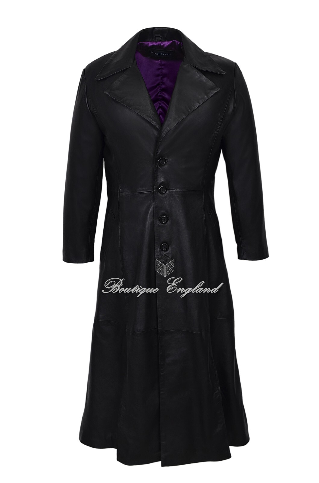 ALTRA Cappotto uomo pelle nero Dracula vampiro top vera pelle cappotto lunghezza intera 2005