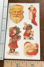 1 Frances Meyer Vintage Santas Stickers Christmas St Nick Father Ho Ho Ho Gifts